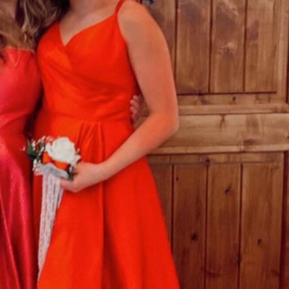 Alyce, Red, Satin, Hi-Low Dress, size 2